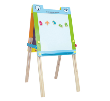 DOUBLE-SIDED WOODEN DRAWING BOARD CAN BE RAISED AND LOWERED- OPEN AN EASEL